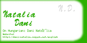 natalia dani business card